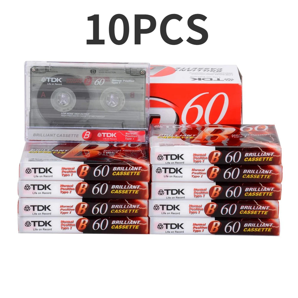 Security-Hin 60-Minute Blank Cassette Tapes - 10 Pack