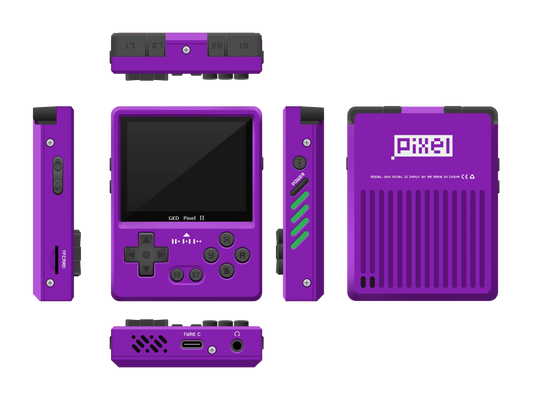 Gkd Pixel 2 Handheld Game Console Portable Retro Nostalgia Game Console Arcade Game Full Metal Body Cnc Gamer Customized Gift SS69