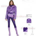 Gazelle Cosplay Jumpsuit Purple Plush Cartoon Animal Costume