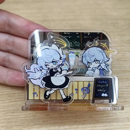 Game Honkai Star Rail Robin Sunday Cosplay Acrylic Figure Stand Kawaii Coffee Shop Standing Plate Ornament Accessories Prop SS69