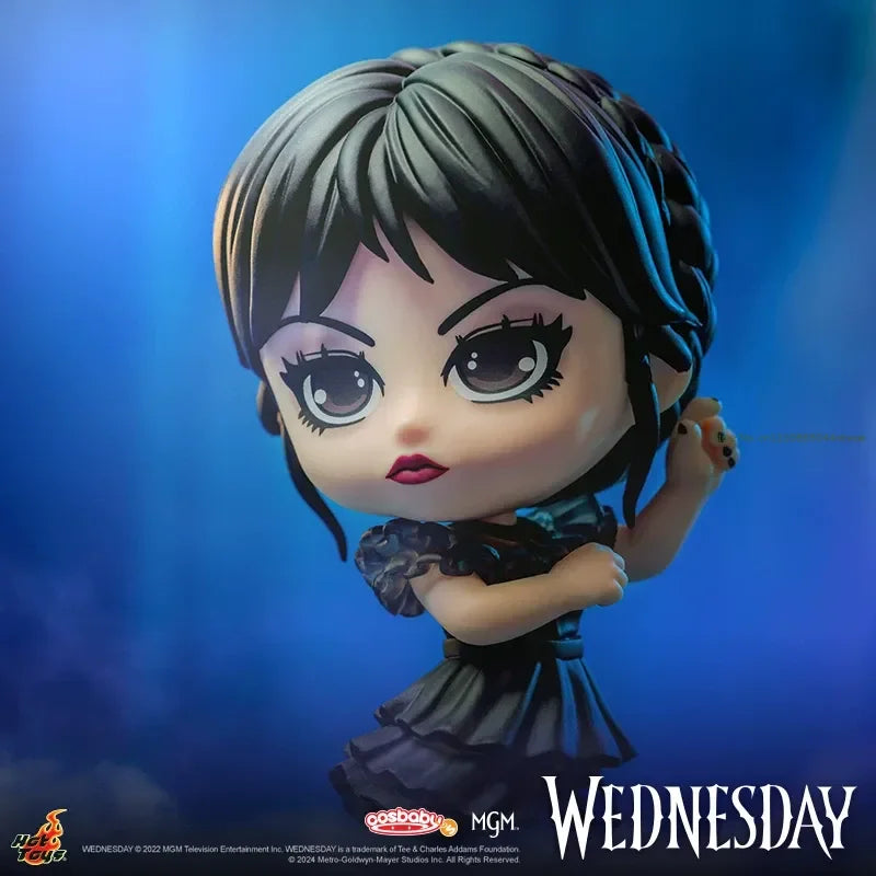 Hot Toys Wednesday Dance Version Cosbaby(S) Mini Collectible Figure Desktop Decoration Toy Fans Collect Halloween Holiday Gift