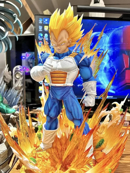 36cm Dragon Ball Gk Model Anime Figure Super Saiyan Vegeta 1:6 14.2inch Majin Vegeta Large Statue Room Decor Ornament Gift Toys SS69