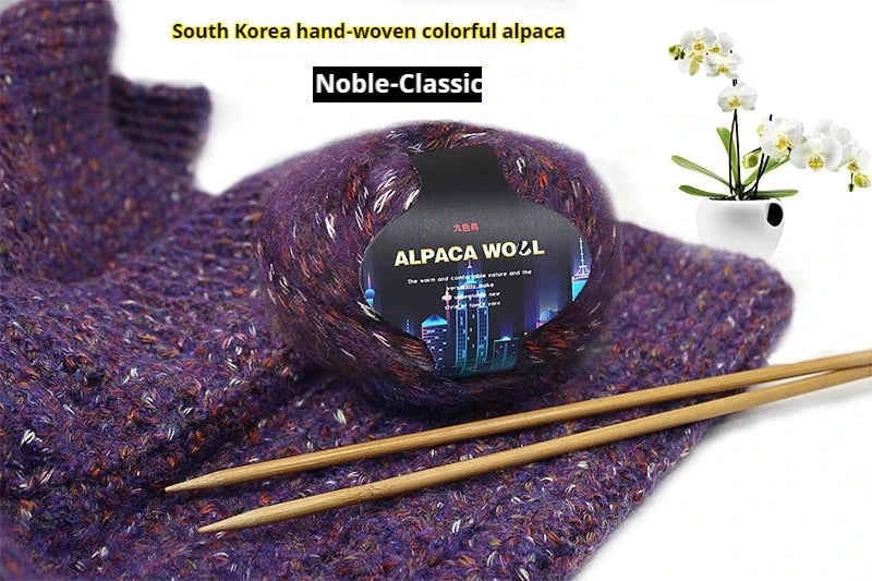 Nine-colored Bird, Seven-colored Alpaca Wool Self-knitting Scarf, Yarn Ball, Handmade Knitting, DIY Medium-thick Sweater and Coa SS69