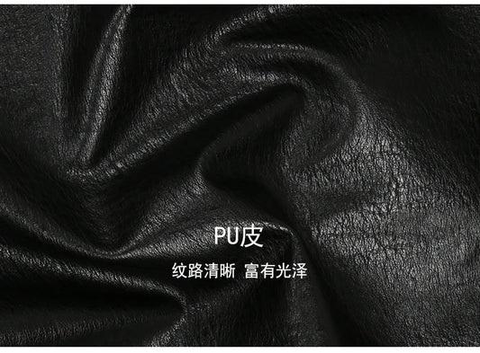 Nerazzurri Spring Autumn Short Hollow Out Pu Leather Jacket Women Rivet Cool Stylish Luxury Designer Clothes Runway Fashion 2024