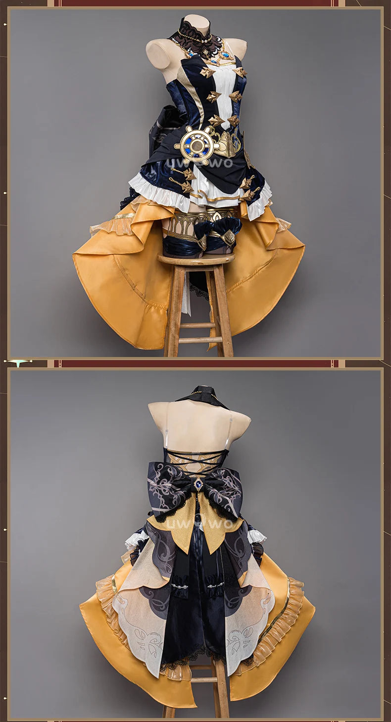 IN STOCK UWOWO Navia Cosplay Genshin Impact Navia Cosplay Costume Fontaine Rococo Style Dress Cosplay Halloween Costume