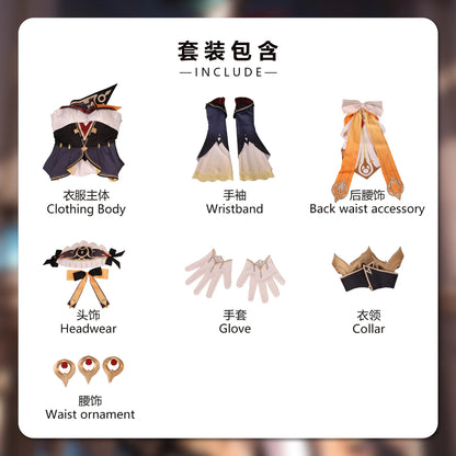 Genshin Impact Sandrone Cosplay Costume Wig Marionette Dress Uniform Eleven Fatui Harbingers Halloween Party Women Girls Props