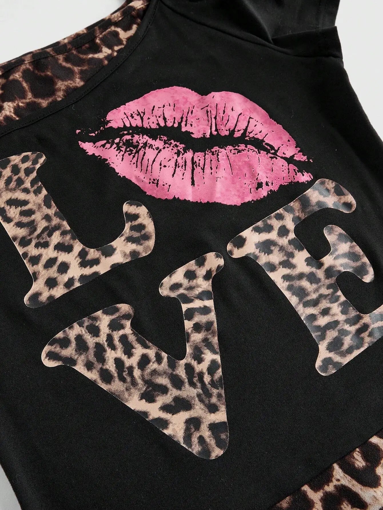 🔥2025 New Women's Y2K Punk T-shirt Fashion American Retro Sweet Sexy Short Women's Summer Leopard print Top SS69