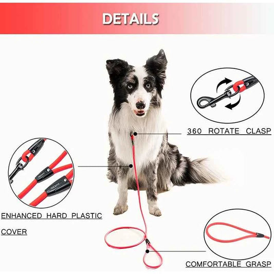 Dog Leash Waterproof Training Recall Long PVC Pet Leashes 5FT 10 FT 20FT 30FT Great for Training Beach Yard Play
