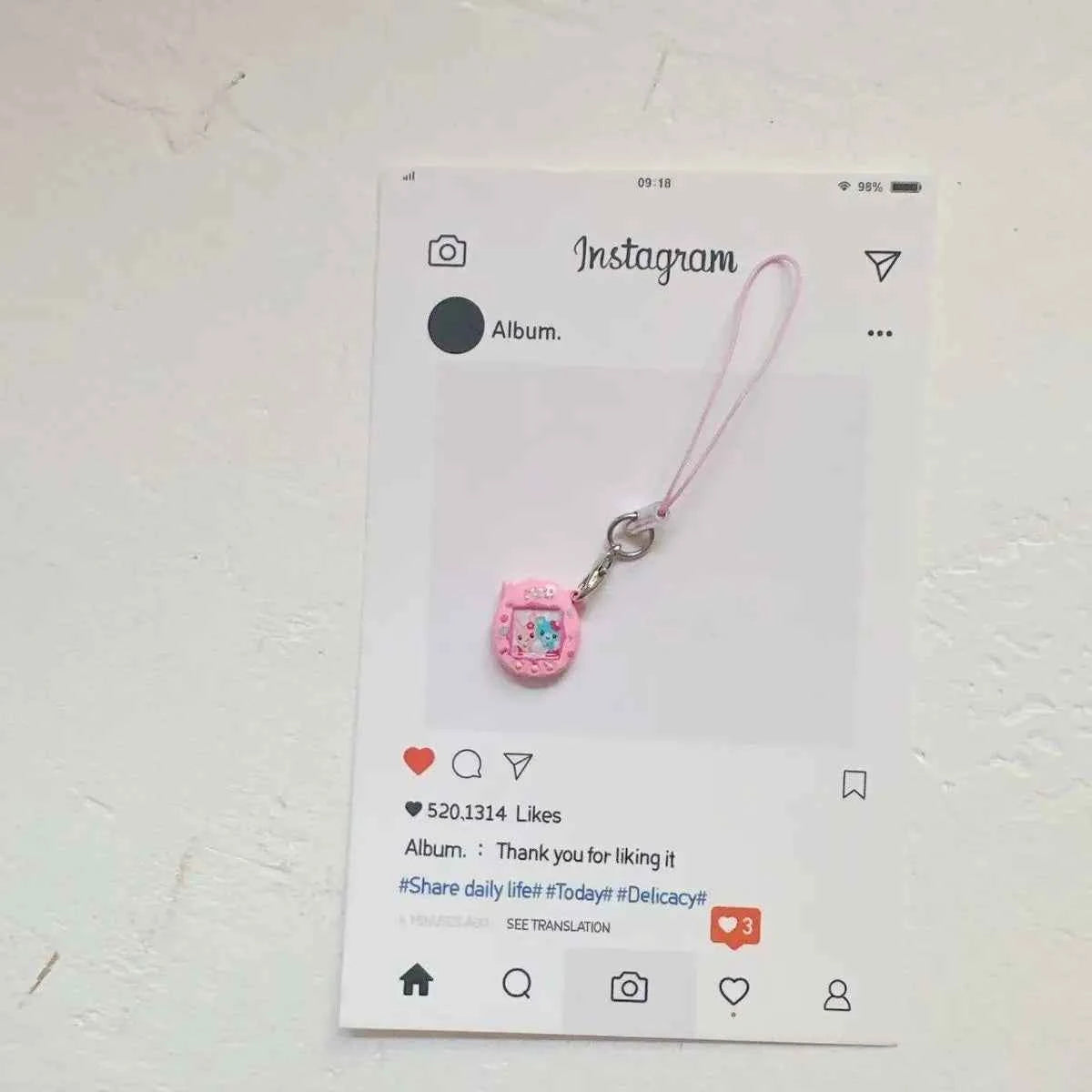 Cute Handmade Mini Tamagotchi Alloy Pendant Mobile Phone Pendant Cartoon Simulation Tamagotchi Pendant Keychain