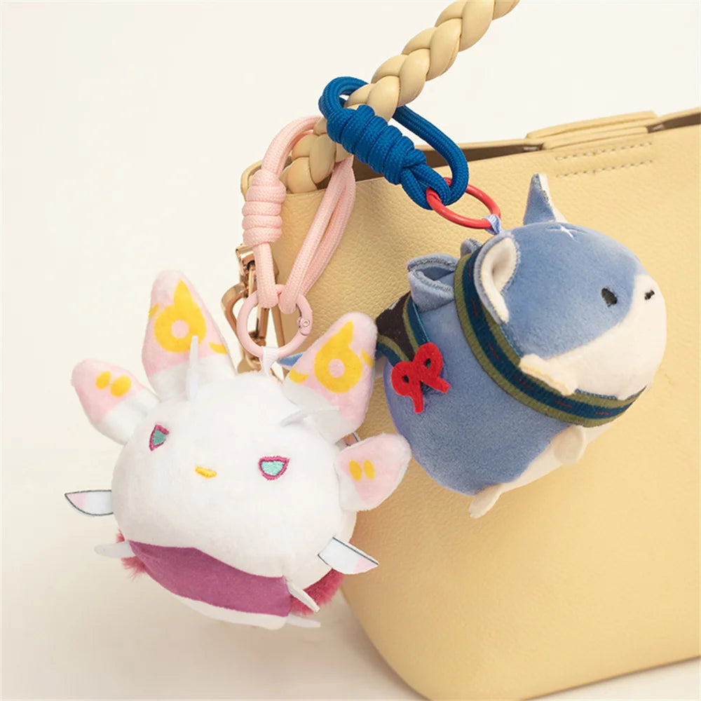 10CM Monster Hunter Mizutsune‌ Fox Plush Stuffed Dolls Palamute Pendant Backpack Decoration Creative Christmas Gift For Kids