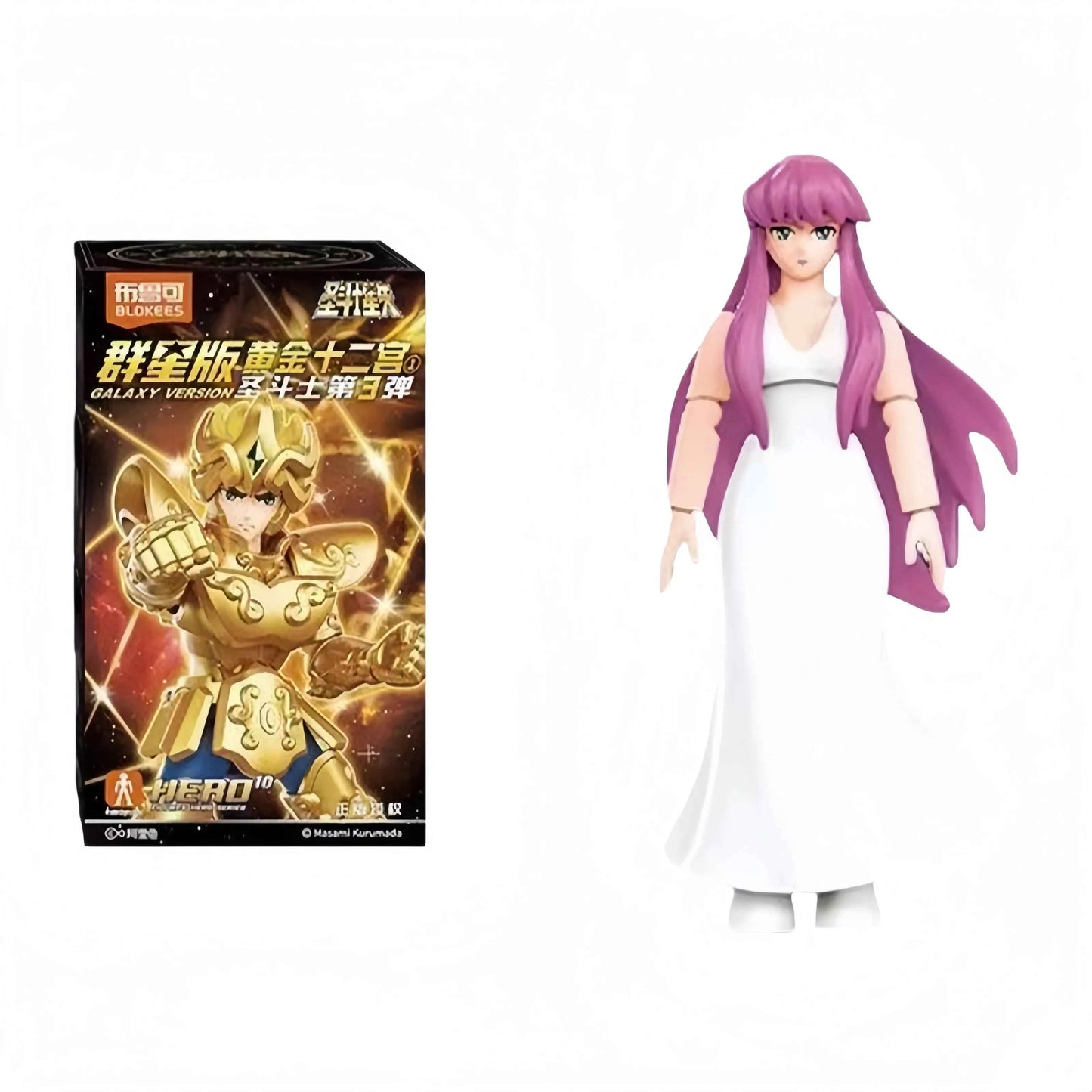 New 100% Original Blokees Saint Seiya Galaxy Version Vol.3 Anime Action Figure Model Toy Birthday Christmas Gift