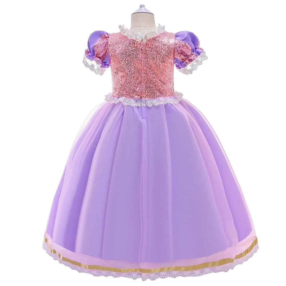 Rapunzel Halloween Costume for Girls Carnival Cosplay Kids Clothes Party Birthday Princess Dress Lace Wedding Christmas Costumes