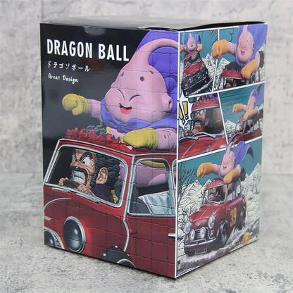 Dragon Ball Z Majin Buu Anime Figures Fat Buu Figurine Mr. Satan Drive Car 12cm Pvc Statue Model Desktop Decoration Toys Gifts SS69