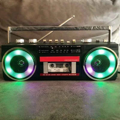 Desktop Retro Cassette Recorder Player With Am Fm Sw Portable Player Wireless Bluetooth Speaker Radio Auto Stop Tape FM Radio