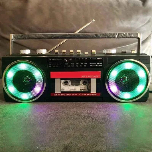 Desktop Retro Cassette Recorder Player With Am Fm Sw Portable Player Wireless Bluetooth Speaker Radio Auto Stop Tape FM Radio