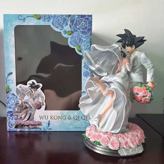 Dragon Ball Z Son Goku Figure Chichi Wedding Version 31CM PVC Figurine Model Toys Statue Collection Ornament Couple Wedding Gift SS69