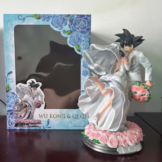 Dragon Ball Z Son Goku Figure Chichi Wedding Version 31CM PVC Figurine Model Toys Statue Collection Ornament Couple Wedding Gift SS69