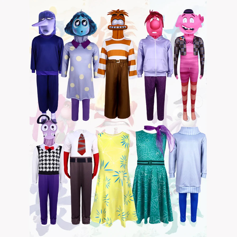 Inside Out Joy Cosplay Jumpsuit for Halloween & Conventions