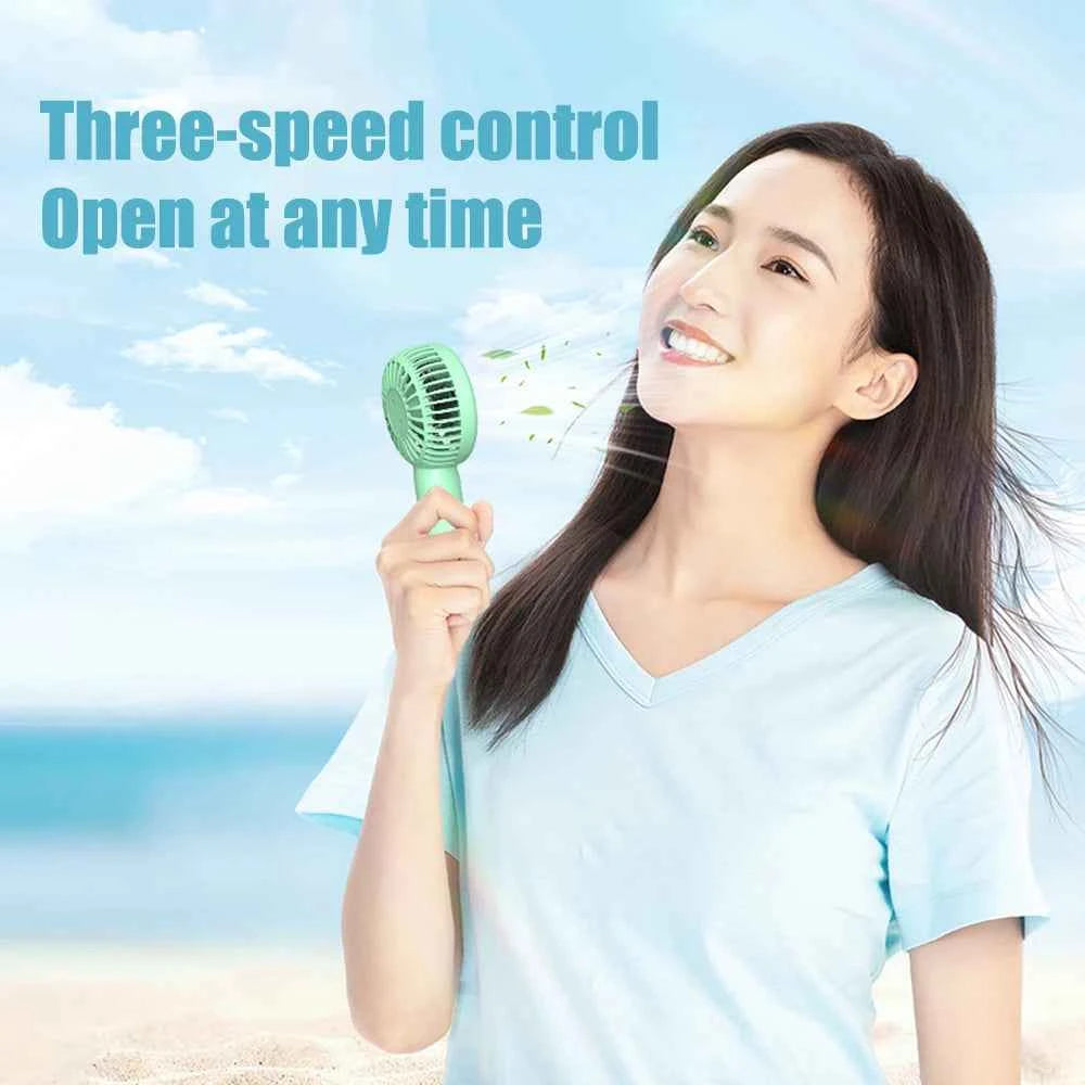 1200mAh Mini Portable FansHandheld USB Rechargeable Quiet Handheld FanAir cooler Outdoor Travel Hand Fans ventilation Fan