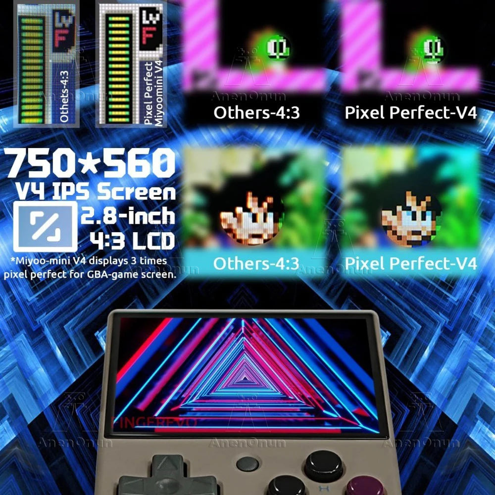 Miyoo Mini V4 2.8-inch Handheld Game Players 18000 Games 15 Emulator Portable Video Gaming Console Kids Retro Mini Game Machine SS69