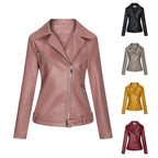 2025 Steampunk Rock Rivet Women's Leather Jacket Slim Short Streetwear Gothic Embroidery PU Leather Locomotive Coat Femme SS69