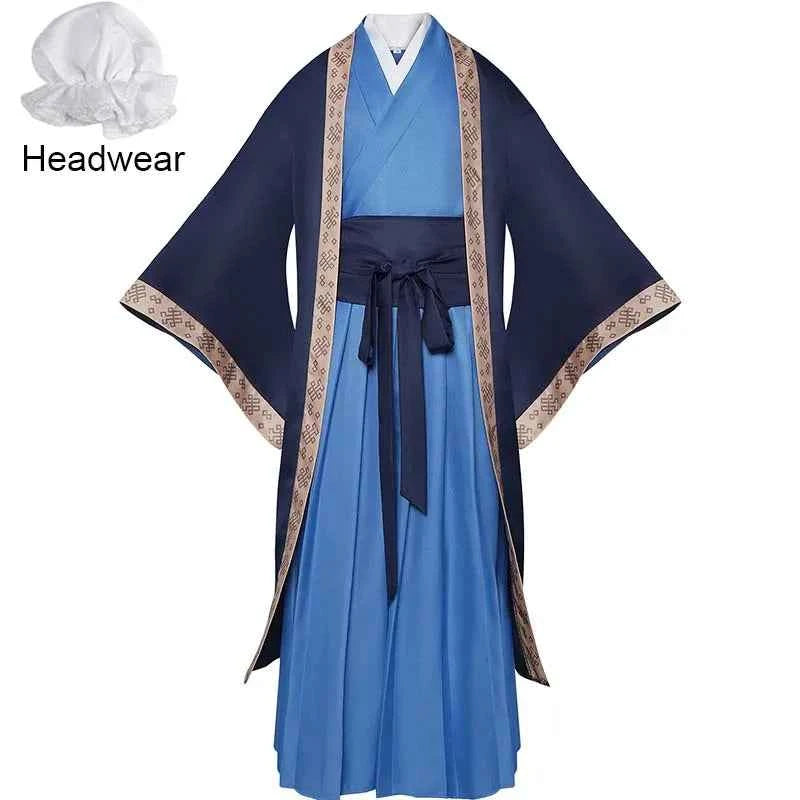 Jinshi Cosplay Costume Anime Apothecary Diarie Men kimono Robe Suit with Headwear Kusuriya No Hitorigoto Outfits for Comic Con