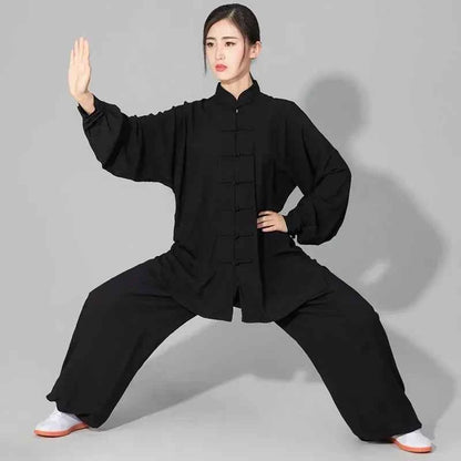 Chinese Tai Chi Uniform Cotton Wushu Kung Fu Clothing Kids Adults Martial Arts Wing Chun Suit Taichi Performance Tang Suit Taiji