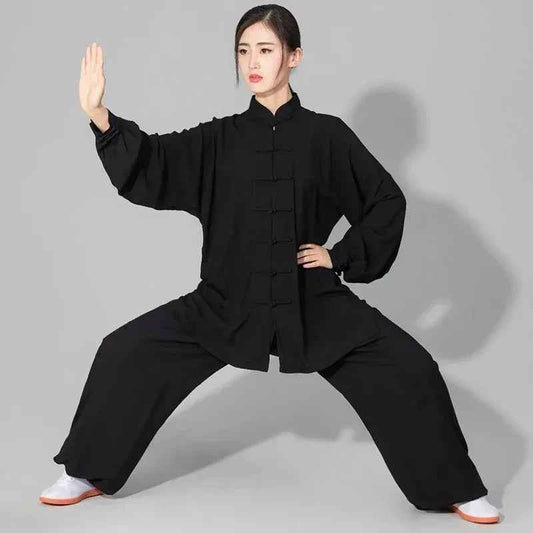 Chinese Tai Chi Uniform Cotton Wushu Kung Fu Clothing Kids Adults Martial Arts Wing Chun Suit Taichi Performance Tang Suit Taiji