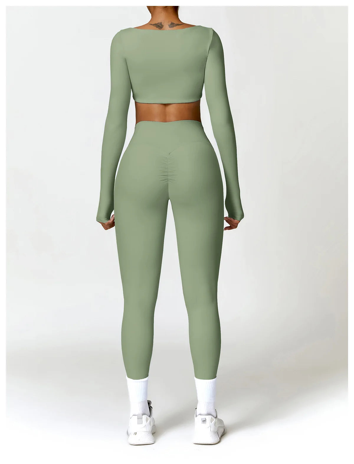 2PCS Yoga Suit Sports Set Women Quick-Drying Gym Set Women Tracksuit Running Workout Long Sleeve Sports Shirt Yoga Clothing SS69