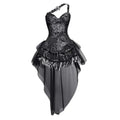 Blood Supply Original Punk Aesthetic dress hot girl Dragon Pattern Denim Sexy Slim Fit Dress Summer Halter Ruffles Short Dresses SS69 136.69 Two-piece set / L