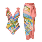 2023 New Arrival Push Up Women Bikini Set Floral Printed Ruffle Bikinis Strappy Bandage Swimwear Brazilian Biquini Bathing Suit SS69