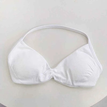 Women's High-Support Lace-Up Sports Bra - Thin-Strap Camisole, Seamless, Tight-Fit for Push-Up Training & Yoga, Gym Top