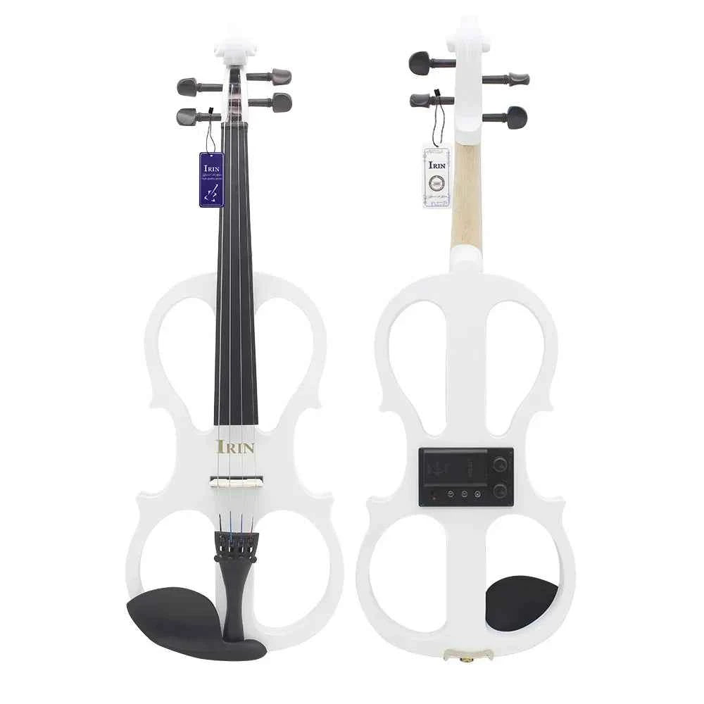 IRIN 4/4 Electric Violin Maple Body Silent Violin With Bow Case Headphone Cable Violin Shoulder Rest Aluminium Alloy Accessories