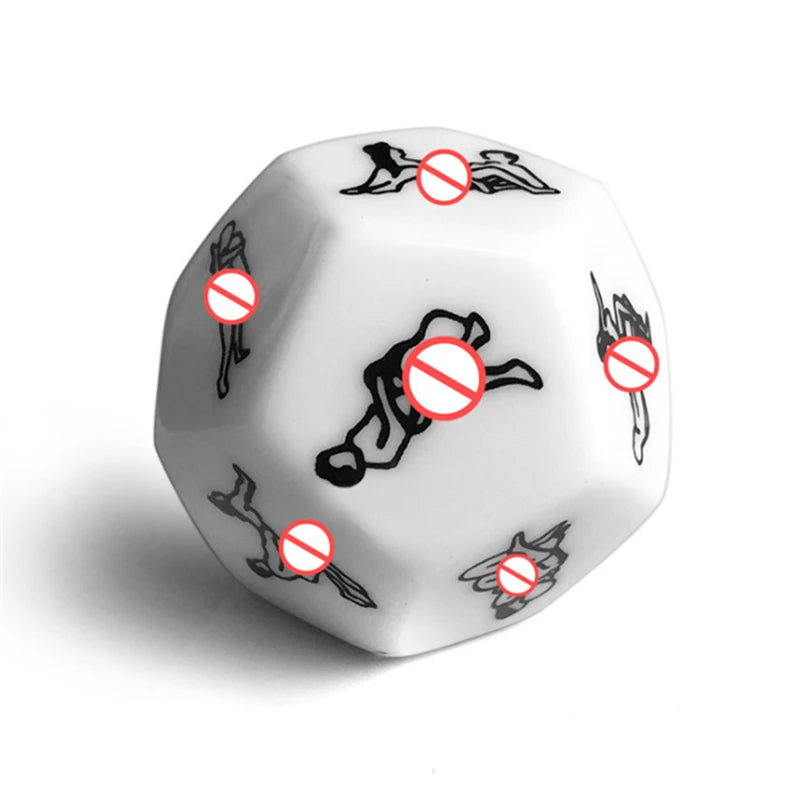 Sex Toys For Couples Women Adult Game Funny Sex Dice 6/12 Sides Romance Love Humour Gambling Erotic Crap Dice Bar Christmas Gift SS69 6.69 White