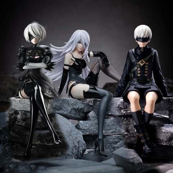 Nier Automata 2B A2 9S Sitting Position Game Figure Mechanical Lifeform Statue Collection Desktop Decoration  Toys Gifts SS69