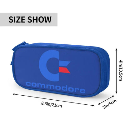 Custom Kawaii Retro Commodore 64 Pencil Case for Girls Boys C64 Amiga Computer Large Capacity Pen Box Bag Stationery SS69