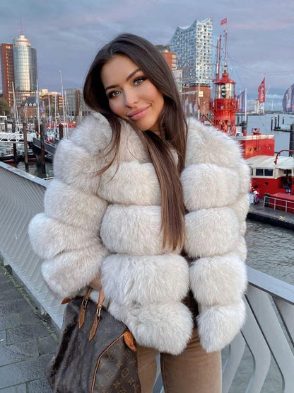 Winter Women's Cold Coat Top Fox Jackets For Women clothing Natural Real fox Fur Jacket Coats For Women Fur Jacket In Promotion