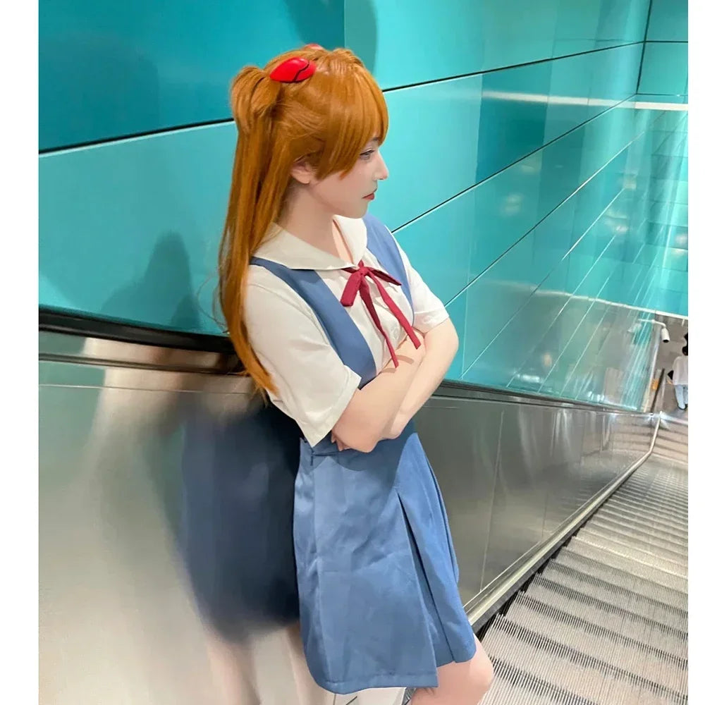 Anime School Uniform Cosplay Costume for Women with Wig