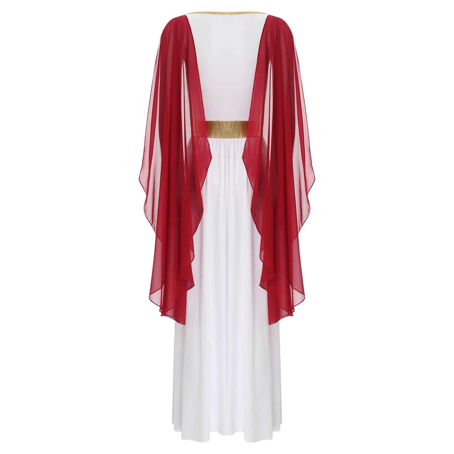 Womens Ancient Greek Princess Dress Goddesses Toga Costume for Halloween Carnival Party Deity Queen Cosplay Chiffon Robe Gown