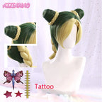 Bizarre Adventure Kujo Jolin Cosplay Wig Jolyne  Short Heat Resistant Synthetic Hair Party Wigs + Wig Cap