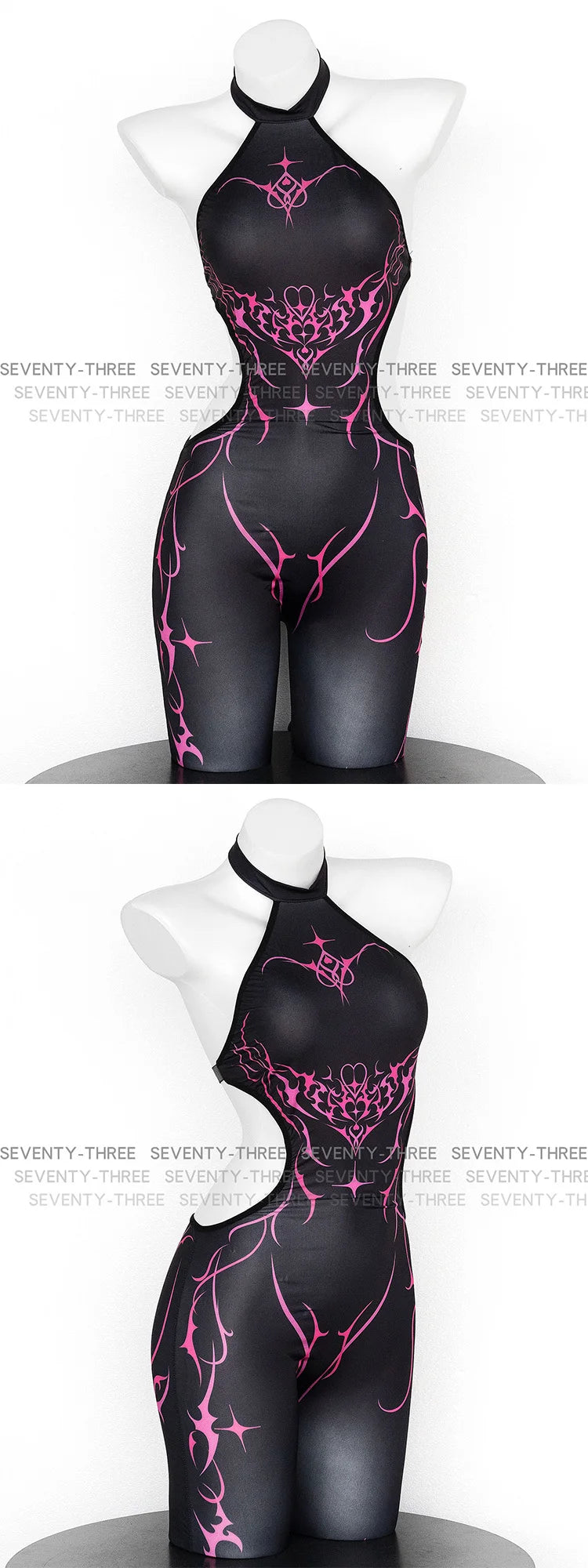 Cyberpunk Cosplay Jumpsuit Women's Printed Sleeveless Mech Agent Bodysuit