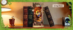 Robotime Rolife Book Nook Kits Fall into Wonder DIY Booknook with Lights Miniature House Kit 3D Wooden Puzzle Bookshelf Gift TGB