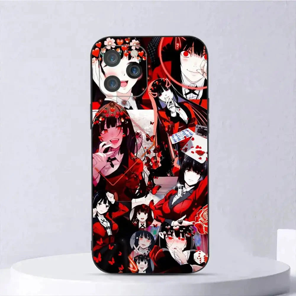 1pc Japanese Anime Kakegurui Jabami Yumeko Phone Case Silicone Soft For IPhone 17 Air 16 15 14 13 12 11 Plus Pro Max Plus SS69 11.69 For IPHONE 15PLUS / z10