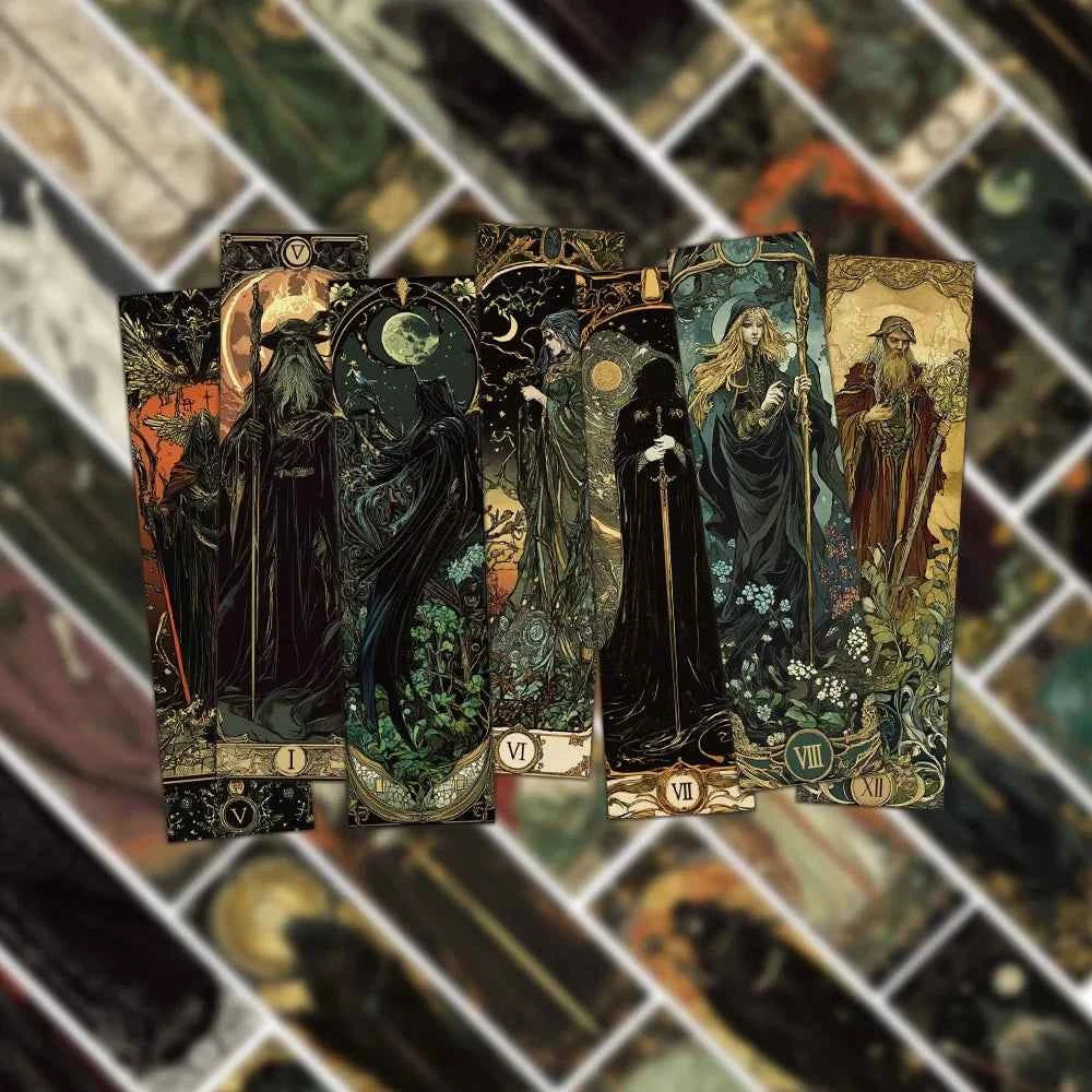 30/60PCS Creative Gothic style Dark Wizard Bookmarks High Beauty Cards Creative Reading Books Tags Annotated DIY Bookmarks