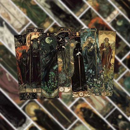30/60PCS Creative Gothic style Dark Wizard Bookmarks High Beauty Cards Creative Reading Books Tags Annotated DIY Bookmarks