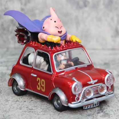 Dragon Ball Z Majin Buu Anime Figures Fat Buu Figurine Mr. Satan Drive Car 12cm Pvc Statue Model Desktop Decoration Toys Gifts SS69