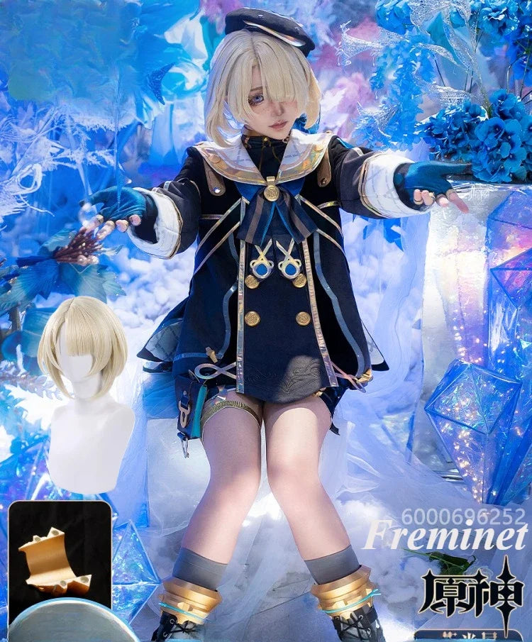 Genshin Impact Freminet Cosplay Costume Uniform Anime Chinese Style Halloween Costumes Role Play for Women Game SS69