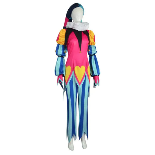 Fizzarolli Clown Cosplay Costume Set - Unisex Polyester Top Pants and Hat