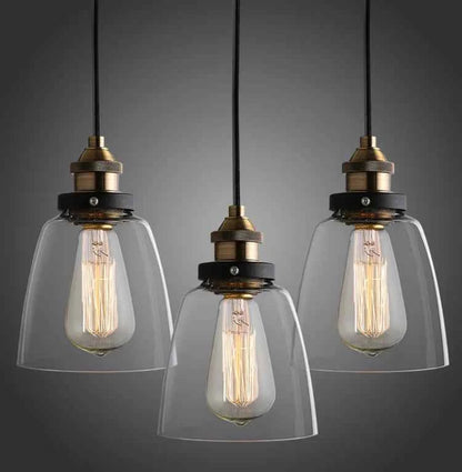 The Nordic Loft Modern Bedroom Pendant Lamp with Clear Gray Amber Vintage Pendant Lights Dining Glass Hanging Light Fixtures