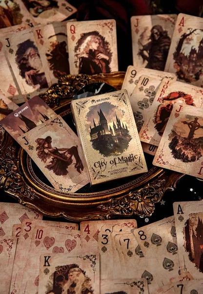 2 boxes/set Creative Retro Playing Cards Retro Castle Girl Blue Core Paper Material Strong and Durable Casual Game Tools